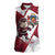 Latvia Hockey Custom Women Sleeveless Polo Shirt Hedgehog Par Latviju!