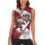 Latvia Hockey Custom Women Sleeveless Polo Shirt Hedgehog Par Latviju!
