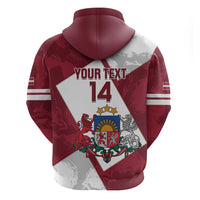 Latvia Hockey Custom Zip Hoodie Hedgehog Par Latviju!