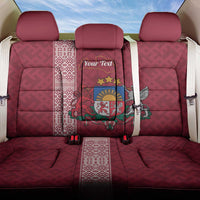 Personalised Latvia Back Car Seat Cover Latvijas Republika Folk Pattern