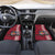 Personalised Latvia Car Mats Latvijas Republika Folk Pattern