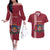 Personalised Latvia Couples Matching Off The Shoulder Long Sleeve Dress and Hawaiian Shirt Latvijas Republika Folk Pattern