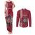 Personalised Latvia Couples Matching Tank Maxi Dress and Long Sleeve Button Shirt Latvijas Republika Folk Pattern
