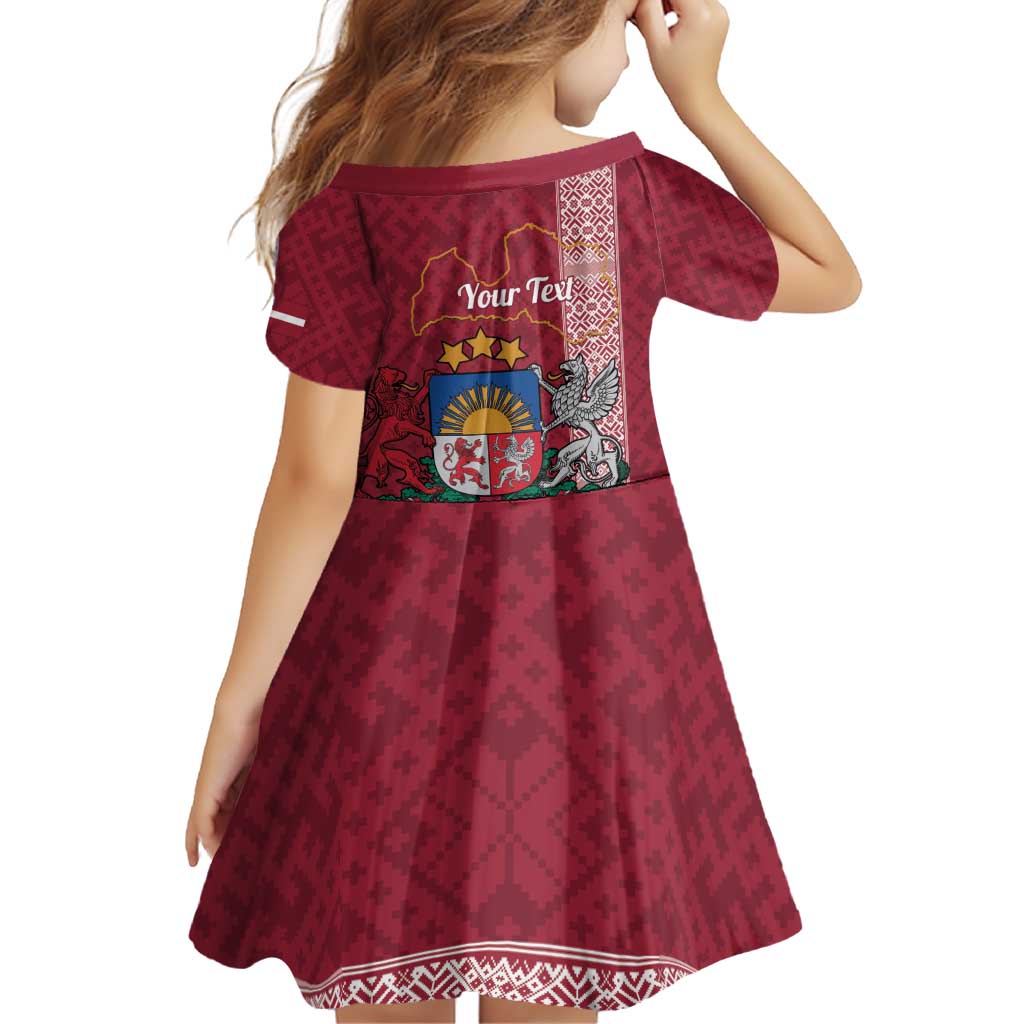 Personalised Latvia Family Matching Puletasi and Hawaiian Shirt Latvijas Republika Folk Pattern