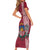 Personalised Latvia Family Matching Short Sleeve Bodycon Dress and Hawaiian Shirt Latvijas Republika Folk Pattern