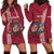Personalised Latvia Hoodie Dress Latvijas Republika Folk Pattern