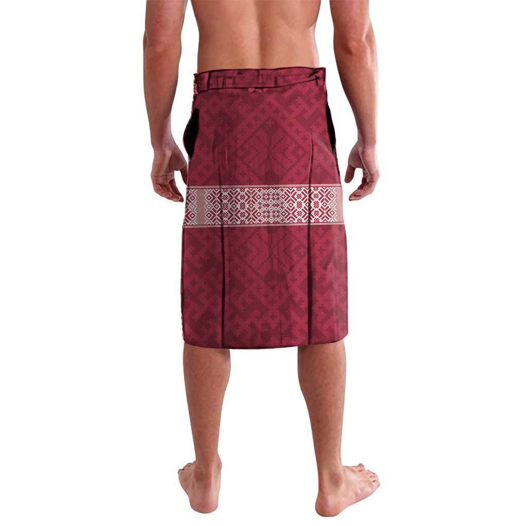 Personalised Latvia Lavalava Latvijas Republika Folk Pattern