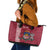 Personalised Latvia Leather Tote Bag Latvijas Republika Folk Pattern