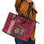Personalised Latvia Leather Tote Bag Latvijas Republika Folk Pattern