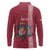 Personalised Latvia Long Sleeve Polo Shirt Latvijas Republika Folk Pattern