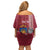 Personalised Latvia Off Shoulder Short Dress Latvijas Republika Folk Pattern