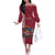 Personalised Latvia Off The Shoulder Long Sleeve Dress Latvijas Republika Folk Pattern