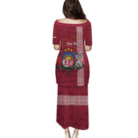 Personalised Latvia Puletasi Latvijas Republika Folk Pattern