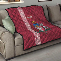 Personalised Latvia Quilt Latvijas Republika Folk Pattern