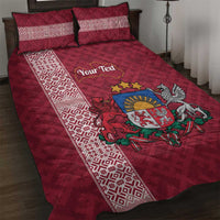 Personalised Latvia Quilt Bed Set Latvijas Republika Folk Pattern