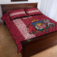 Personalised Latvia Quilt Bed Set Latvijas Republika Folk Pattern
