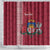 Personalised Latvia Shower Curtain Latvijas Republika Folk Pattern