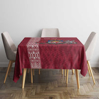 Personalised Latvia Tablecloth Latvijas Republika Folk Pattern