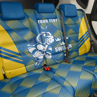 Sweden Hockey Custom Back Car Seat Cover Tre Kronor Swedish Moose Mascot