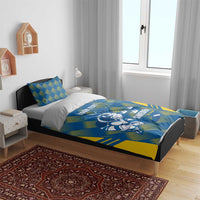 Sweden Hockey Custom Bedding Set Tre Kronor Swedish Moose Mascot