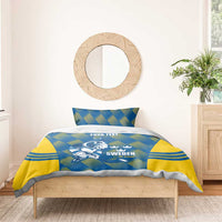 Sweden Hockey Custom Bedding Set Tre Kronor Swedish Moose Mascot