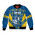 Sweden Hockey Custom Bomber Jacket Tre Kronor Swedish Moose Mascot