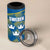Sweden Hockey Custom 4 in 1 Can Cooler Tumbler Tre Kronor Swedish Moose Mascot