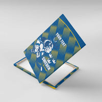 Sweden Hockey Custom Canvas Wall Art Tre Kronor Swedish Moose Mascot