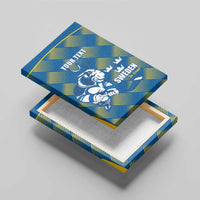 Sweden Hockey Custom Canvas Wall Art Tre Kronor Swedish Moose Mascot