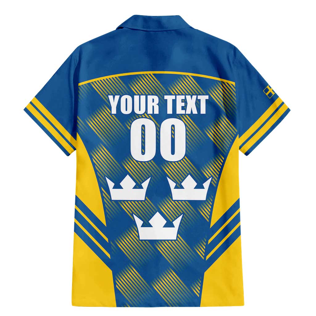 Sweden Hockey Custom Family Matching Mermaid Dress and Hawaiian Shirt Tre Kronor Swedish Moose Mascot