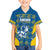 Sweden Hockey Custom Family Matching Off The Shoulder Long Sleeve Dress and Hawaiian Shirt Tre Kronor Swedish Moose Mascot