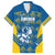 Sweden Hockey Custom Family Matching Off Shoulder Maxi Dress and Hawaiian Shirt Tre Kronor Swedish Moose Mascot