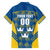 Sweden Hockey Custom Family Matching Off Shoulder Maxi Dress and Hawaiian Shirt Tre Kronor Swedish Moose Mascot