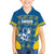 Sweden Hockey Custom Family Matching Off Shoulder Maxi Dress and Hawaiian Shirt Tre Kronor Swedish Moose Mascot