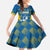 Sweden Hockey Custom Family Matching Puletasi and Hawaiian Shirt Tre Kronor Swedish Moose Mascot