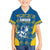 Sweden Hockey Custom Family Matching Short Sleeve Bodycon Dress and Hawaiian Shirt Tre Kronor Swedish Moose Mascot