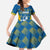 Sweden Hockey Custom Family Matching Summer Maxi Dress and Hawaiian Shirt Tre Kronor Swedish Moose Mascot