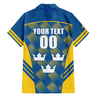 Sweden Hockey Custom Hawaiian Shirt Tre Kronor Swedish Moose Mascot