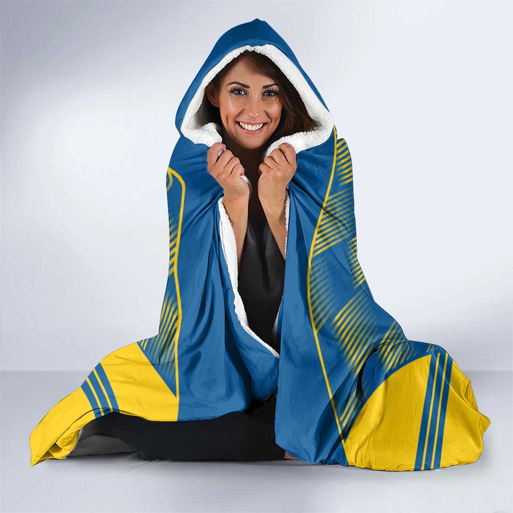 Sweden Hockey Custom Hooded Blanket Tre Kronor Swedish Moose Mascot