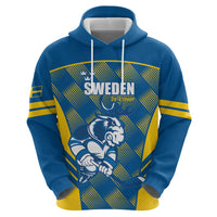Sweden Hockey Custom Hoodie Tre Kronor Swedish Moose Mascot