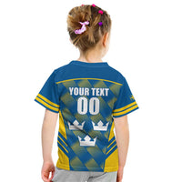 Sweden Hockey Custom Kid T Shirt Tre Kronor Swedish Moose Mascot