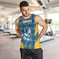 Sweden Hockey Custom Men Tank Top Tre Kronor Swedish Moose Mascot