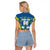 Sweden Hockey Custom Raglan Cropped T Shirt Tre Kronor Swedish Moose Mascot