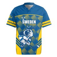 Sweden Hockey Custom Rugby Jersey Tre Kronor Swedish Moose Mascot
