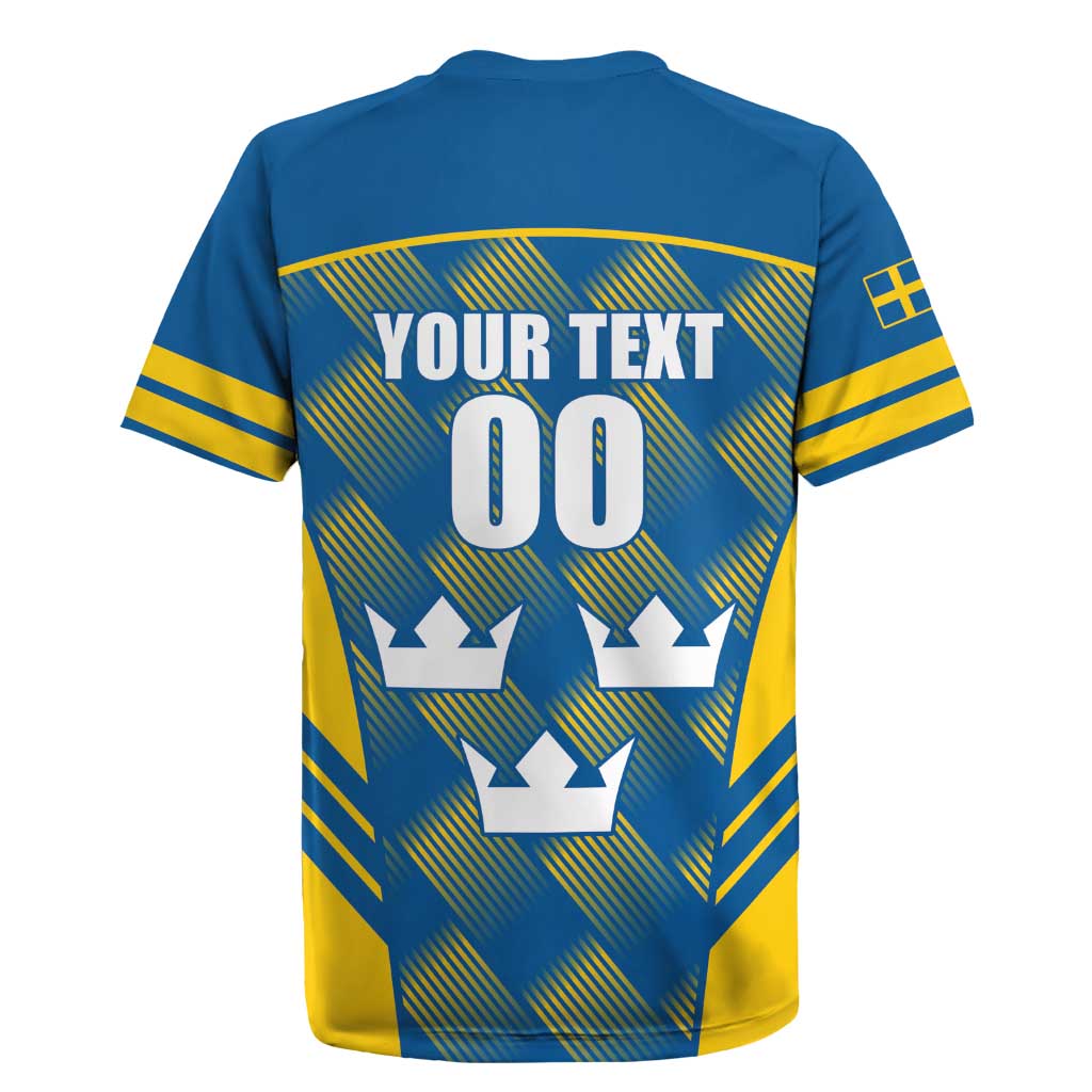 Sweden Hockey Custom Rugby Jersey Tre Kronor Swedish Moose Mascot