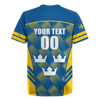 Sweden Hockey Custom Rugby Jersey Tre Kronor Swedish Moose Mascot
