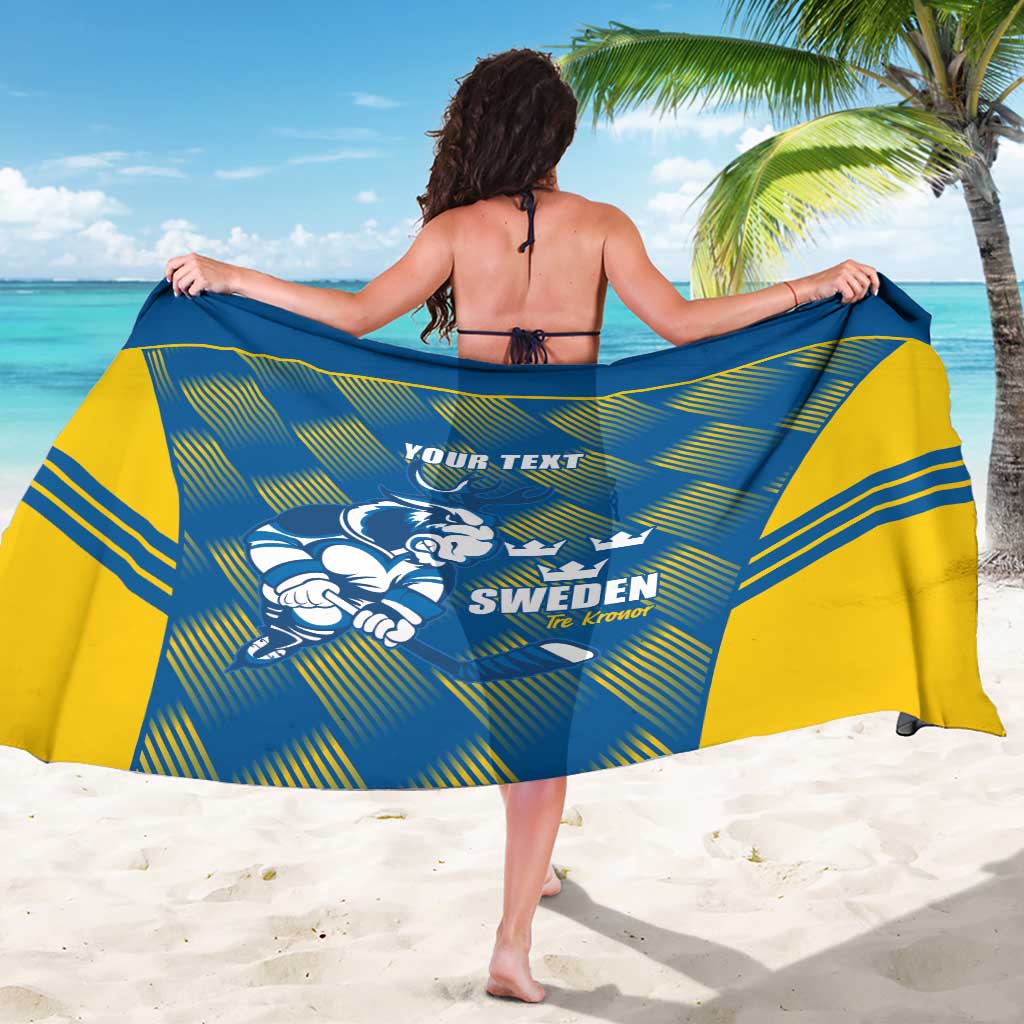 Sweden Hockey Custom Sarong Tre Kronor Swedish Moose Mascot
