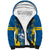 Sweden Hockey Custom Sherpa Hoodie Tre Kronor Swedish Moose Mascot