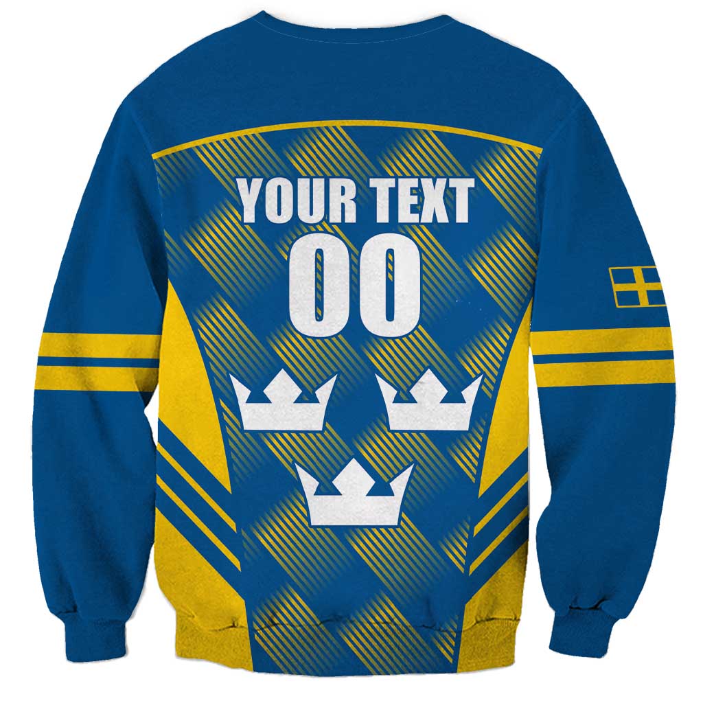 Sweden Hockey Custom Sweatshirt Tre Kronor Swedish Moose Mascot