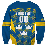 Sweden Hockey Custom Sweatshirt Tre Kronor Swedish Moose Mascot
